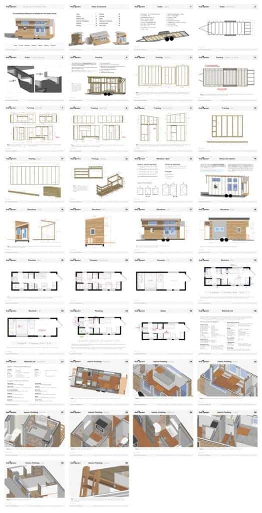 Our Tiny House Floor Plans (Construction PDF + SketchUp 