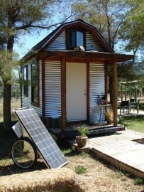 A SolMan Classic without side PV panels running a Tiny House at the Solar Living Center, Hopland, CA